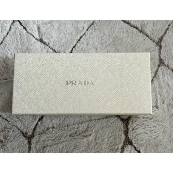 Prada Case Sunglasses Small Storage Box White 3" x 6.5" x 1.8" - Picture 1 of 8